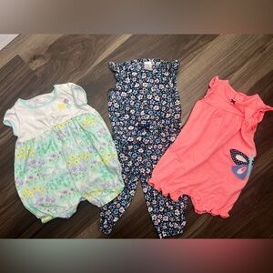 Three Piece Baby Girl Lot Size 6 Months